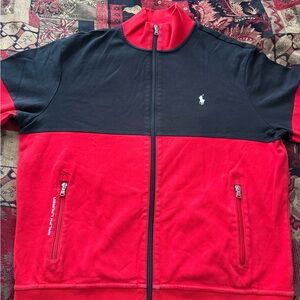 Polo Ralph Lauren Performance Black/Red/White Track Zip Up Jacket